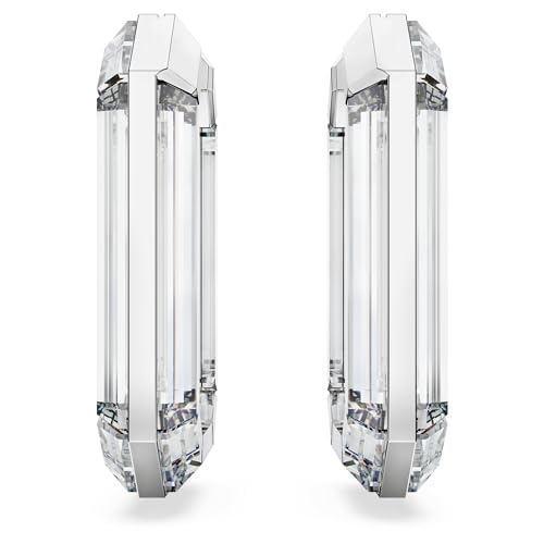 Swarovski Lucent Hoop Earrings, Statement, Octagon Shape, Clear2