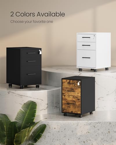 Image of SONGMICS File Cabinet with Lock, 17.7 x 14.4 x 23.6 Inches