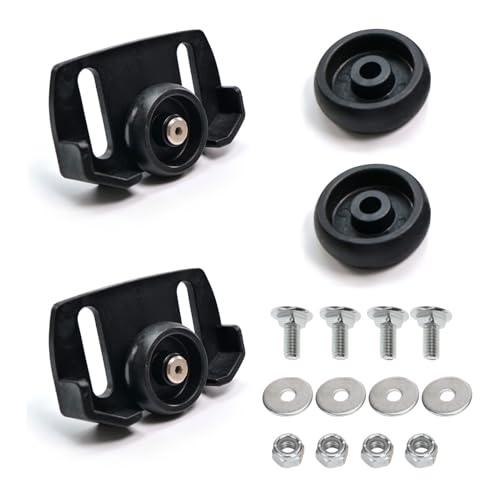 490-241-0038 Rolling Skid Shoes for Snow Blower Fit for 2-Stage and 3-Stage Snow Throwers Compatible with Craftsman, MTD, Cub Cadet, Troy-Bilt, Ariens, and More Includes Hardware Kit & Plastic Wheels