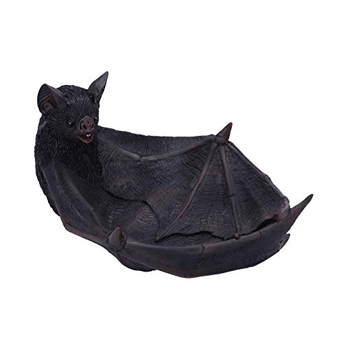 Nemesis Now Winged Watcher Bat Trinket Holder Jewellery Dish, Polyresin, Black, One Size