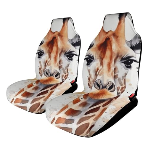 Housse de siège de voiture universelle durable et facile à installer motif girafe