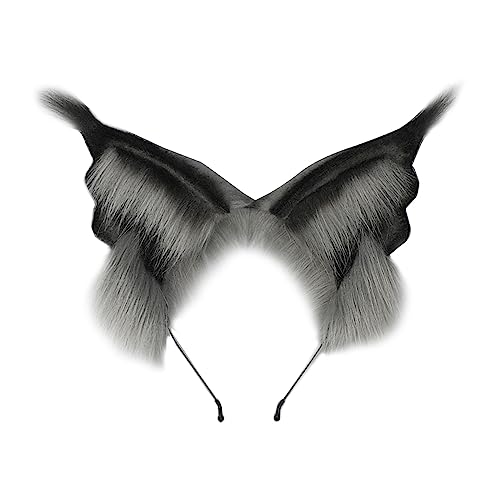 Maxtonser Lynx-Ear Serre-tête en fourrure pour Halloween, cosplay, oreilles de bête, carnaval