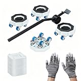 Robuste Möbel-Räder, 360° drehbare Transportrollen, 350 kg Kapazität, Schieberwerkzeug für...