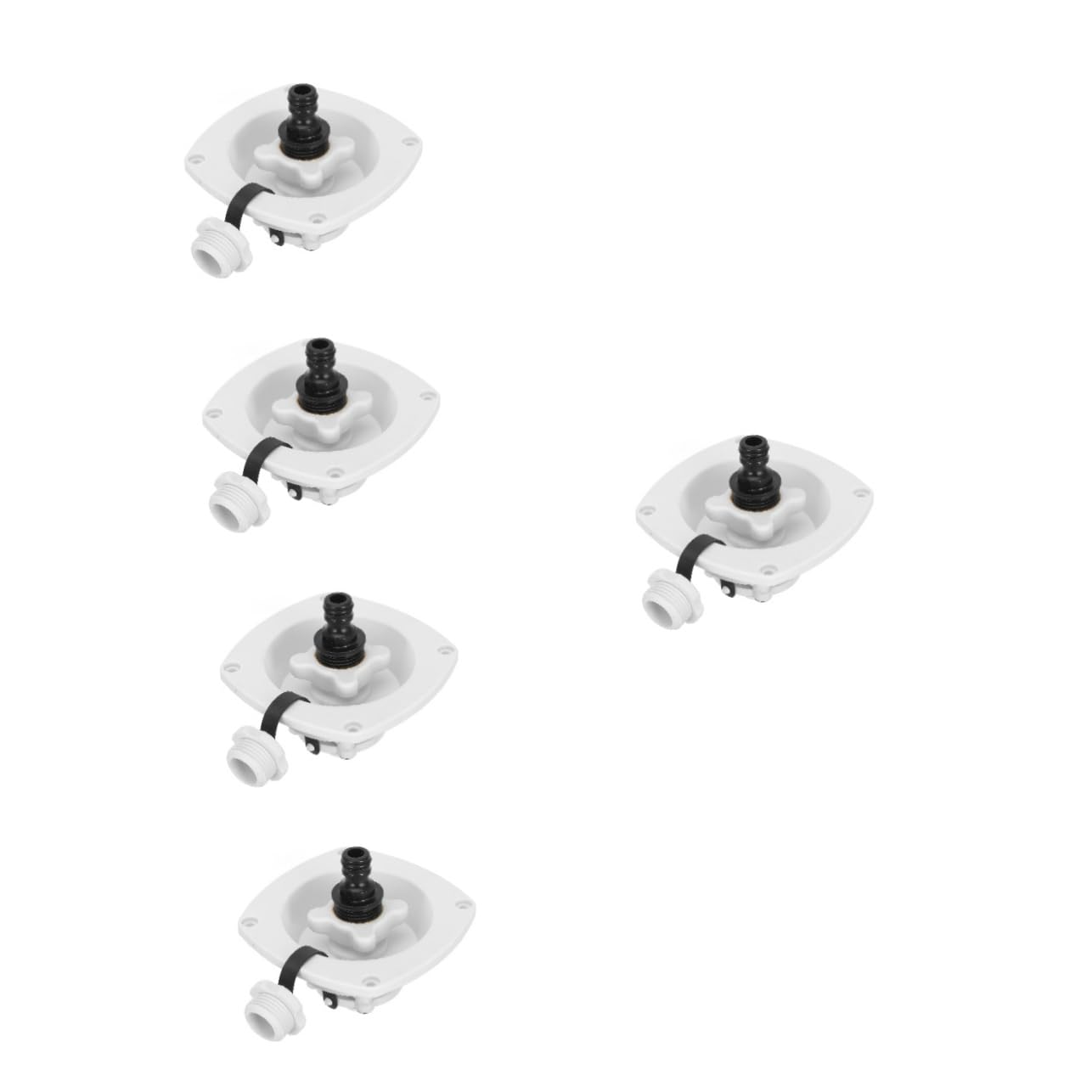 5piezas Tapón De De Agua Para Rv y Yate Accesorio De Modificación Tapa De Entrada De Agua Resistente y Instalación y Rápida Material