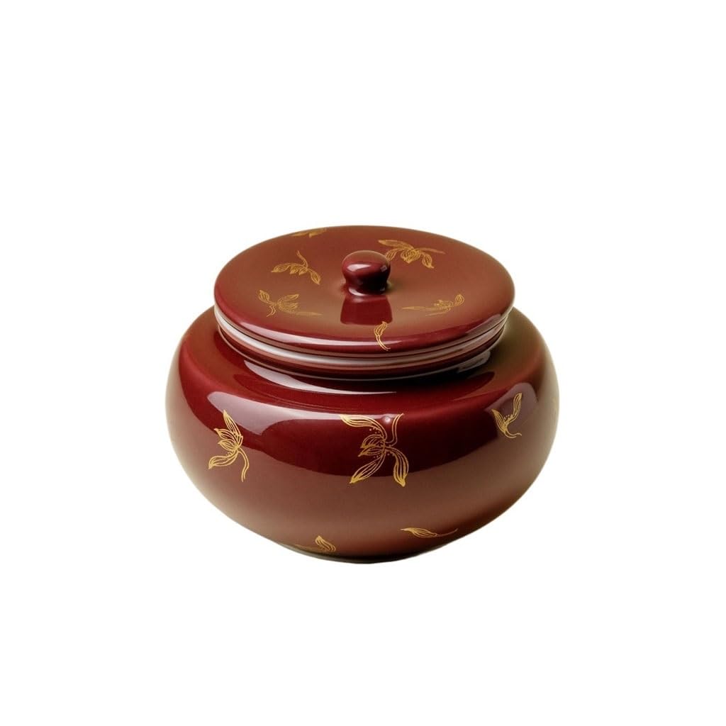 ENGENDER Tea Storage Jar Portable Ceramic Small Tea Can Ceremony Storage Sealed