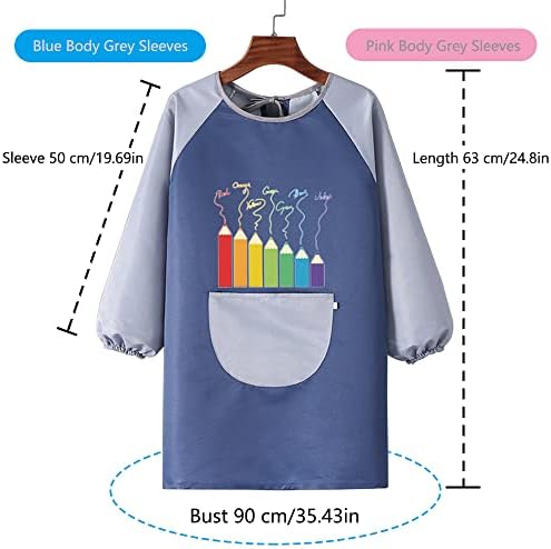 Malschürze Kinder Wasserdicht - Langarm Malkittel 2-12 Jahre