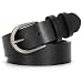 WHIPPY Genuine Leather Belt for Women Waist Belt with Brushed Alloy Buckle