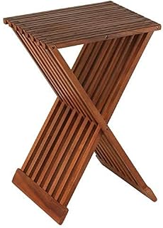 Bare Decor Leaf Folding Counterstool in Solid Teak Wood 24" high