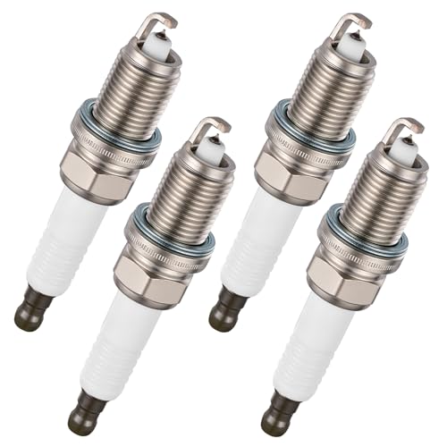 Image of BDFHYK 6707 Iridium Spark Plugs Compatible with CL EL Integra MDX 200 Sebring Avenger Caliber Accord Civic Odyssey Pilot Elantra Compass Patriot Soul B2600 MX-6 Protege, Set of 4