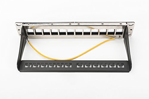 Digitus Assmann Electronic Patch-Panel Modulare - 10 Pollici Rack - 12 Porte - 1U - Per Moduli Keystone - Schermato - Nero Ral 9005 - 6