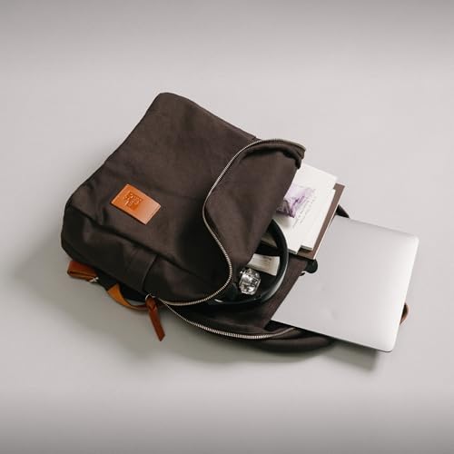 Image of DailyObjects Pedal Everyday Casual Laptop Backpack Compatible with upto 14 inch Laptop | Unisex Travel Backpack | Made of Durable Canvas Material | Zippered Compartments with Pockets