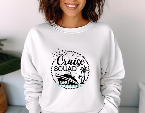 Custom Cruise Squad 2024 Sweatshirt, Girls Tour Unisex Sweater,Friends Weekend Trip Sweatshirt, Trip Crew Shirt, Weekend Pullover Crewneck2