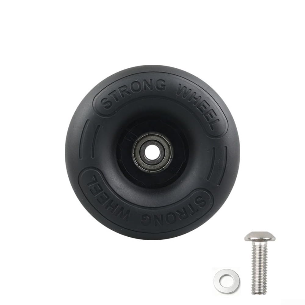 Dolvitrny 74mm Replacement Travel Wheels For For Brompton Folding Bikes Using PP TPE Compound And Reliable Bearing Design(Black)
