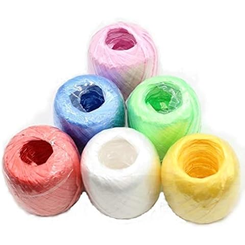 AILINDA 6 Rolls Wear-Resistant PP Plastic Rope, Tearing Packaging Rope Bundling Rope for Gardening Agricultural Product Binding Handicraft Decoration, 654 Yards Cover