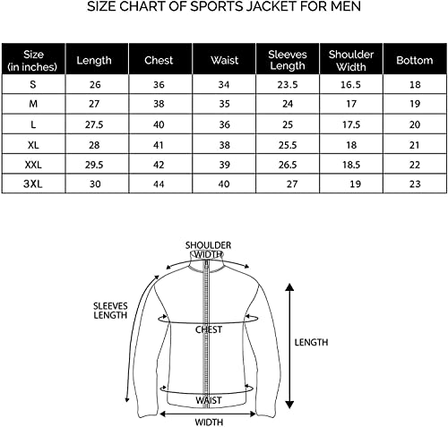 Image of CHKOKKO Men Polyester Winter Sports Gym Track Zipper Stylish Standard Length Jacket