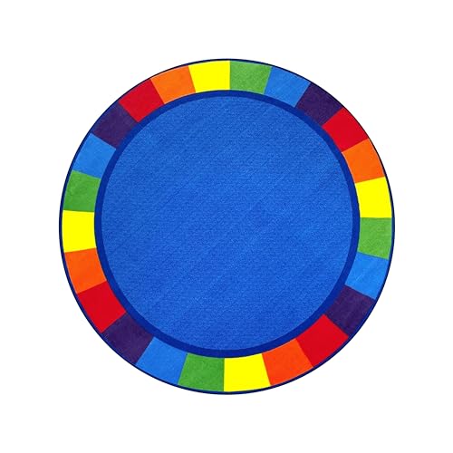 KidCarpet Colors Full Circle Classroom Carpet, 6' Round