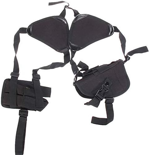Holster Concealed Shoulder for Pistols | Fully Adjustable Comfortable | Thin Profile | Double Magazine Holder | 2" to 4" Barrel Side Arm | Extra Pocket Above Side Arm Holster | It's a Nice Holster