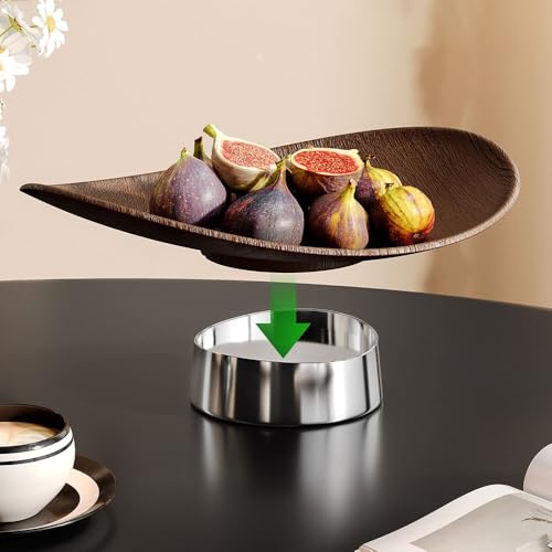 Plat de service feuille avec base pour décoration intérieure moderne - 4