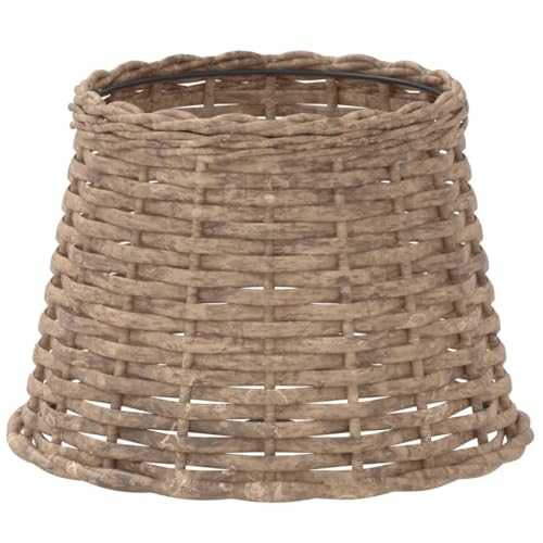 vidaXL Abat-Jour Marron Ø25x17 cm Osier, Abat-Jour de Lampe de Table, Abat-Jour de Lampe...