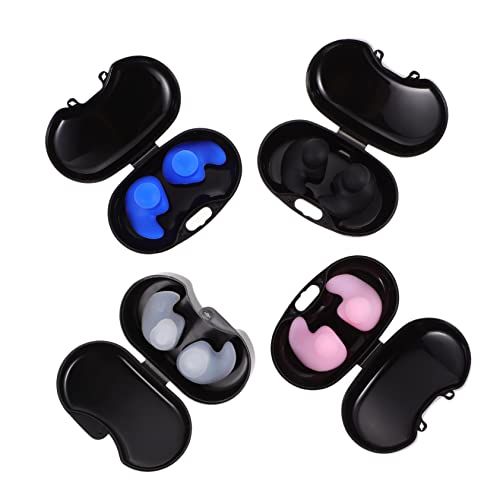 Healeved 4組防水シリコン耳栓 子供用水泳用 耳せん 水中保護 軽量快適 製品用途 水泳 シャワー サーフィンに適合