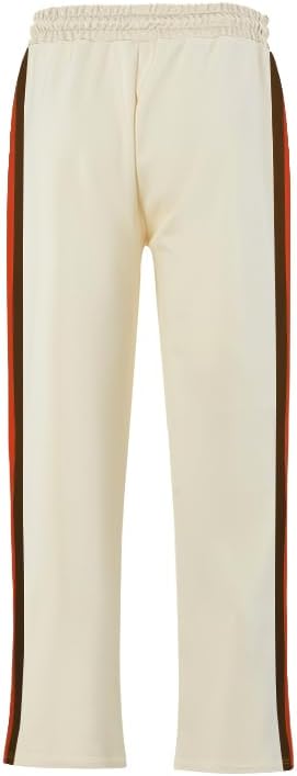 ZOCANIA Mens Casual Pants Men Knitted Wide Leg Striped Elastics Waist Straight Leg Trousers Men's Pant with Pockets - Image 5