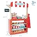 Movie Theatre Snack Bar Wooden Playset- Pretend Concession Stand Holiday Fun- Full Set w Popcorn Machine Hot Dogs Candy Bars Sodas Cash Register Credit Card- Kids Food Activity Center