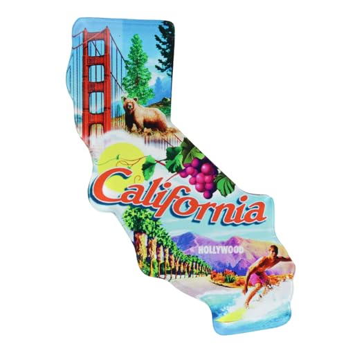 California Acrylic Magnet – West Coast Souvenir, 2.5 x 4 Inches