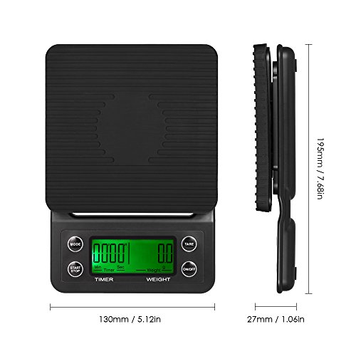 Balança Elétrica Decdeal para Cozinha, 5kg / 0.5g