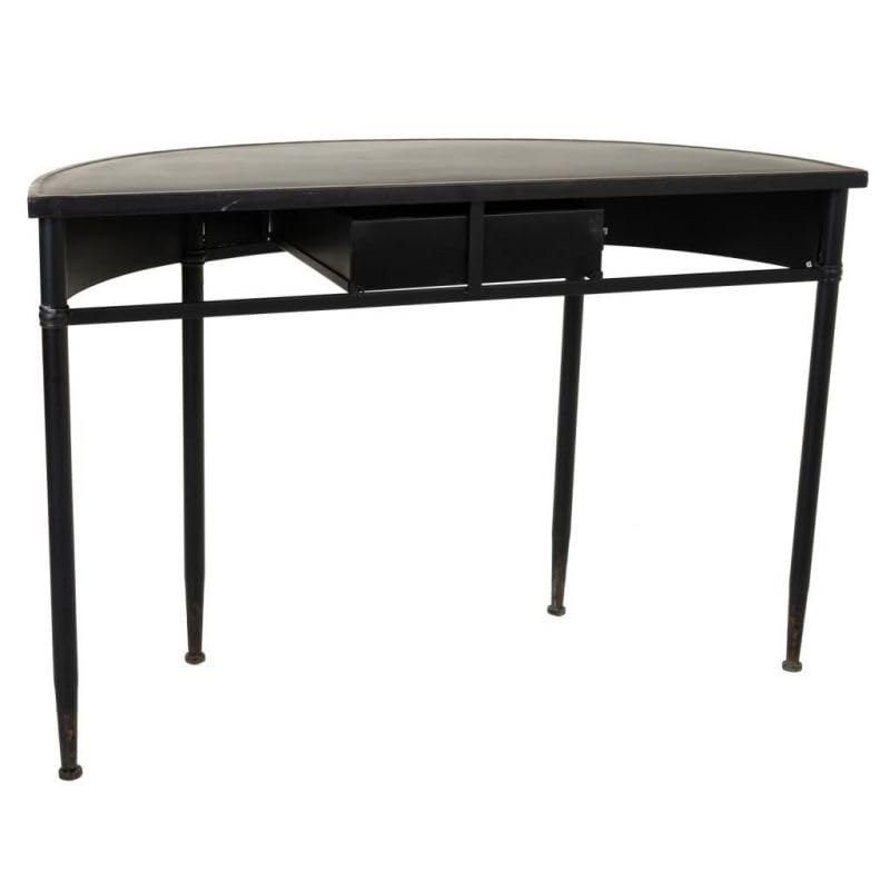 Console métal noir 1 tiroir table d'appoint hall d'entrée - 6