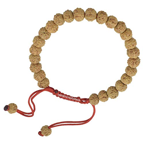 Trideva Blessings 6 Mukhi Rudraksha Bracelet/Six Face Rudraksha - 27 beads