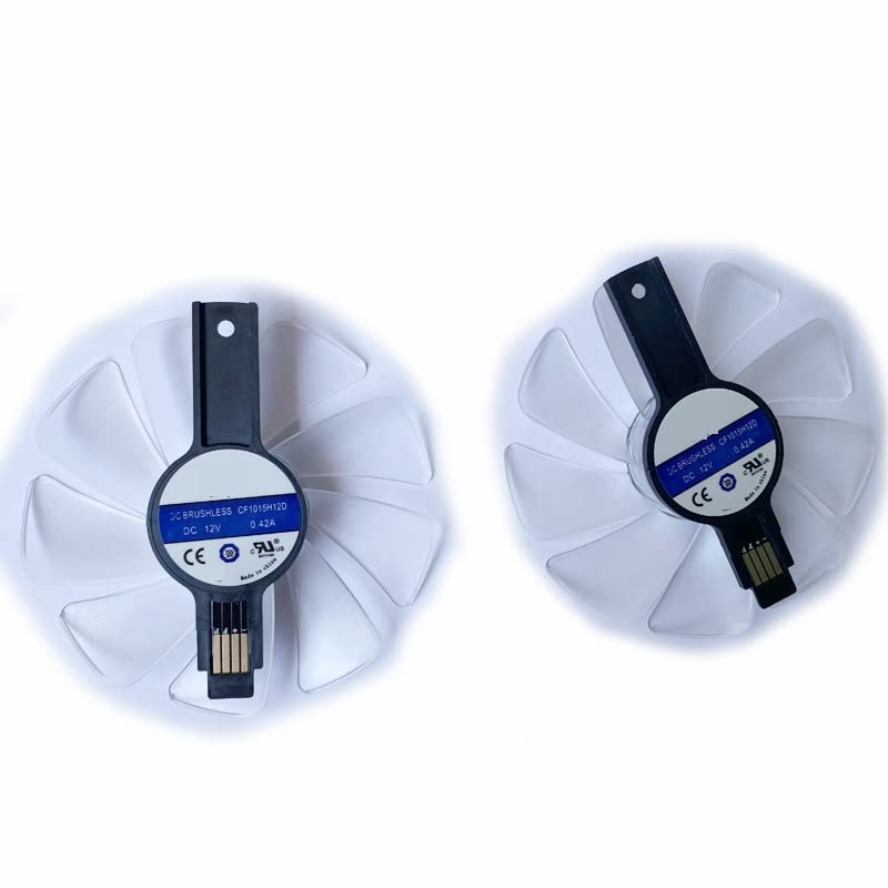 YIqiuwan 2PCS New CF1015H12D ETH Cooler Fan Compatible for Sapphire Radeon RX 470 570 Nitro Mining E