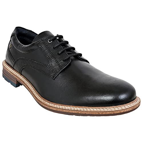 Image of Hx London Men's Leather Lace-Up Derby Uniform Dress Shoes