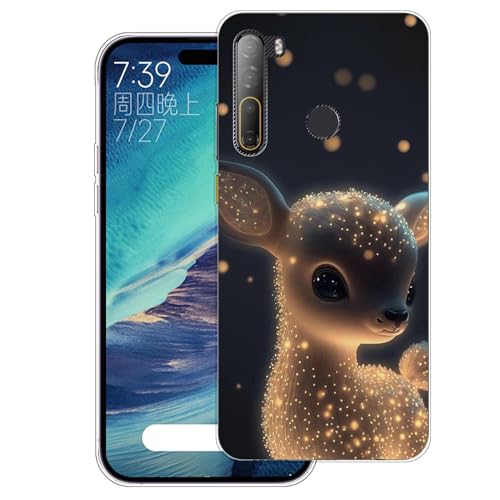 WUACYEAMING Carcasa para Móvil Compatible con HTC Desire 20 Pro Ultrafina Delgado Cover Transparente TPU Silicona Antigolpes Anti-arañazos Bumper Caso para Case-(Fawn)