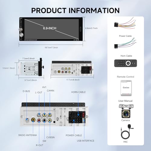 Radio para Auto 6.9'' VECHTEL con Pantalla Táctil HD miniatura 7
