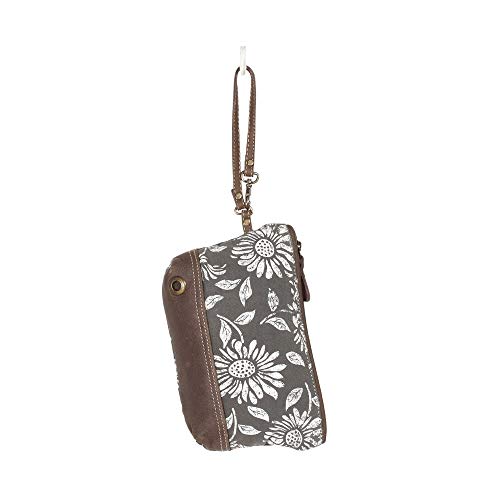 Myra Bag Sunflower Pouch Upcycled Wristlet Bag S-1286 - Thumbnail 3
