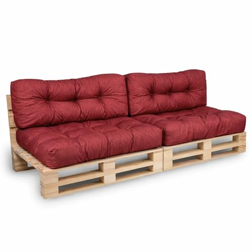 Bananair - Coussin Palette Extérieur Confortable - Tissu Résistant, Anti-UV & Déperlant - Coussin Salon de Jardin Extérieur, Balcon, Terrasse (Lot 2...