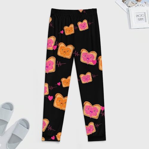 Peanut Butter Jelly Heartbeat Men's Pajama Bottoms Casual PJs Shorts Soft Lounge Pants with Pocket for Lounging Sleeping4