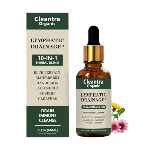 1PCSCleantra Organic Lymphatic Drainage Drops Natural Herbal Vegan & Non-GMO 2FL.OZ (1PCS)