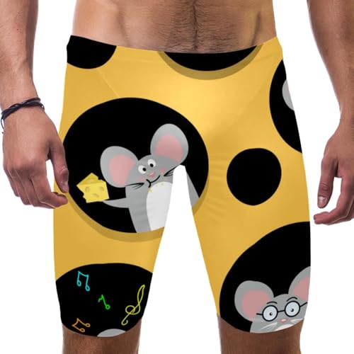 Pantalones cortos de natación Mouse and Cheese para hombre y jóvenes con secado rápido