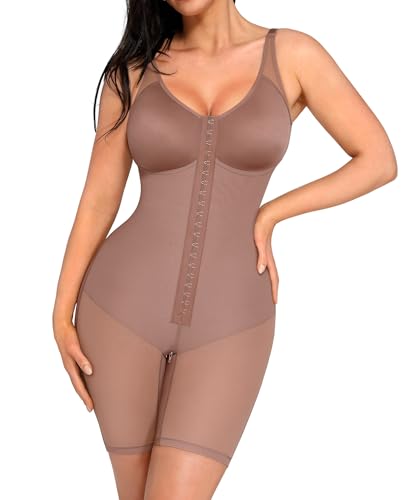 FeelinGirl Fajas Colombianas Shapewear for Women Tummy Control Post Surgery Full Body Shaper Butt Lifter with Zipper Crotch