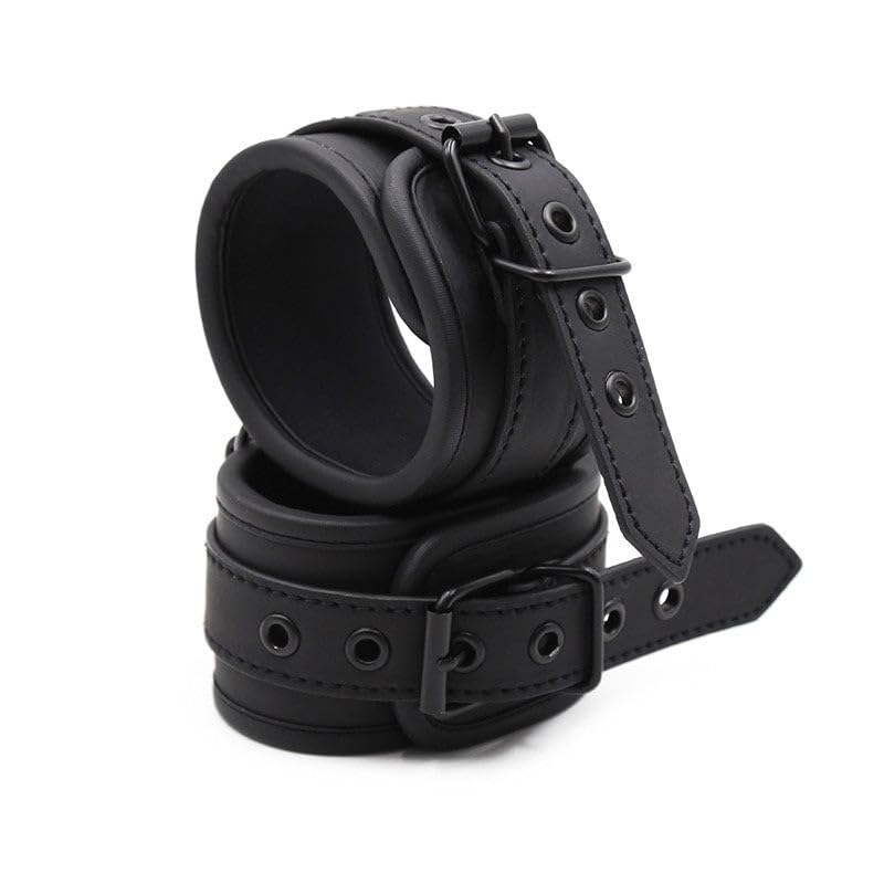BONDAGERIE® Manette All Black Morbide, con catenina, colore Nero