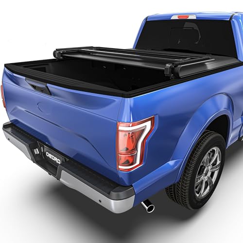 oEdRo Soft Tri-fold Truck Bed Tonneau Cover Compatible for 2015-2025 Ford F-150 F150 with 5.5ft Short Bed
