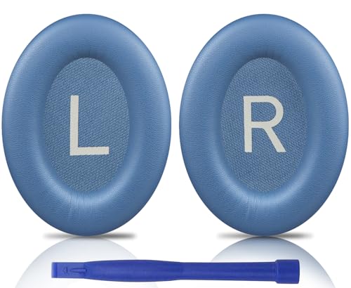 Image of SOULWIT Earpads Replacement for Bose QuietComfort 45 (QC45) /QuietComfort SE (QC SE) /New Quiet Comfort Wireless Over-Ear Headphones, Ear Pads Cushions with Softer Protein Leather - Blue Dusk