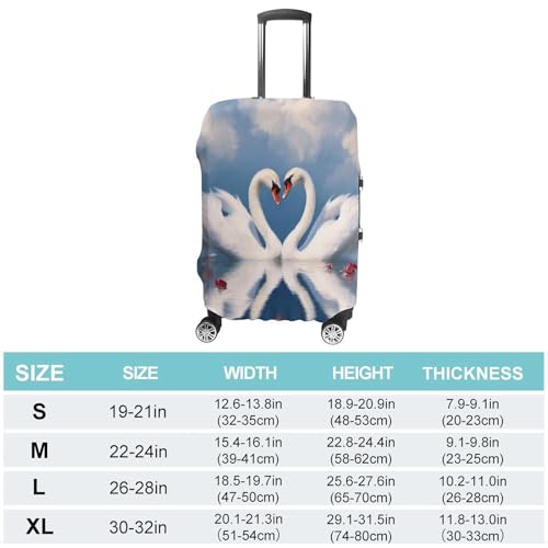 Luggage Cover Elastic Suitcase Cover Protector Washable Travel Baggage Covers Valentine's Day Couple Luggage Covers Carry On Luggage Protector Anti-scratch 19-32 Inch XL2