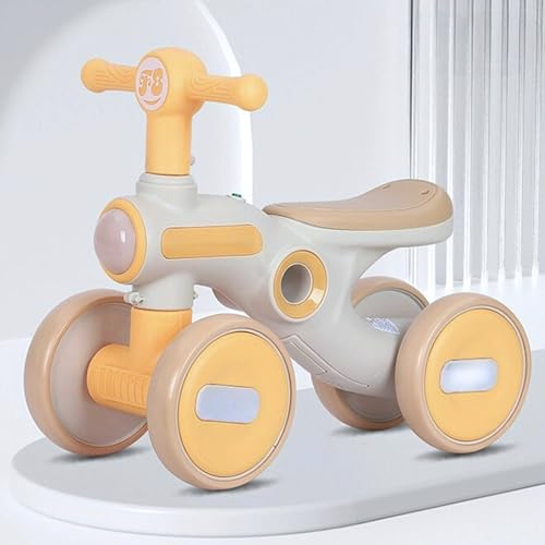 Image of Little Glide Ride on Balance Bike for 1-3 Years| Musical Ride-On Toy with LED Lights | Safe, Sturdy & Fun Indoor Toy| Suitable for Boys & Girls | Weight Capacity Up to 20Kgs(KB-065-Yellow)