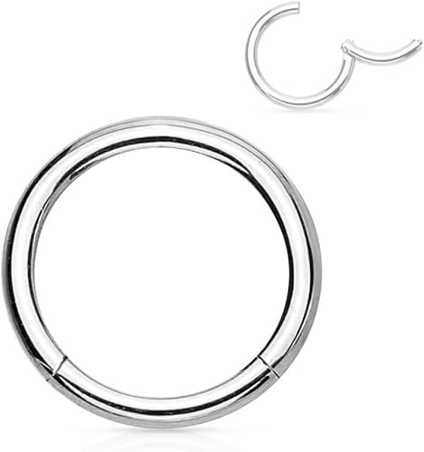 Joyería corporal prohibida 14G-18G de acero quirúrgico con bisagras de fácil uso sin problemas sin costuras aro del cuerpo Piercing Ring se vende