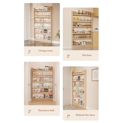 Librerías de madera maciza infantiles para colgar cuentos en cuartos de juego pequeños 6