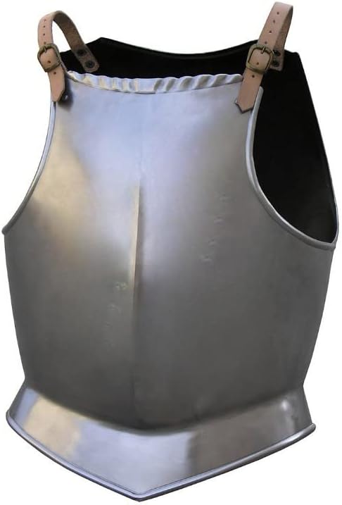 Medieval Gothic Breast and Back Plate Chest Armor Cuirass LARP Reenactment Armour Cosplay Halloween Costume Silver