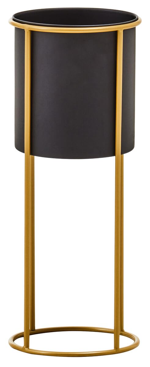 Premier Housewares Trosa Large And Floor Standing Planter Black/Gold