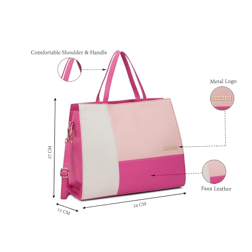 Image of Caprese Jelly Large Satchel Bag for Women with Adjustable & Detachable Strap | Multiple Compartments | Versatile Shoulder, Crossbody & Handheld Bag for Work, Travel, and Everyday Use